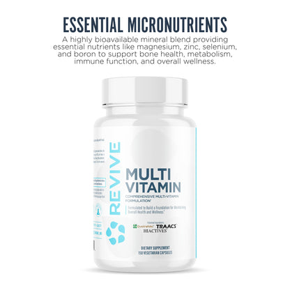 Revive MD Multi-Vitamin for Men & Women – Daily Multivitamin for Energy, Immunity & Health (150 Capsules, 30 Servings)