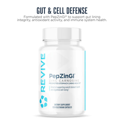 Revive MD Zinc Carnosine Supplement – Gut Health & Immune Support (120 Capsules)
