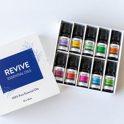 Starter Kit by Revive Essential Oils – 100% Pure Therapeutic Grade Oils for Diffuser and Massage