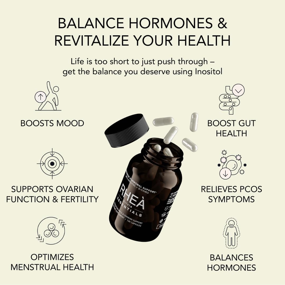 Rhea Myo-Inositol & D-Chiro Inositol for Women – 40:1 Ratio, 30 Servings