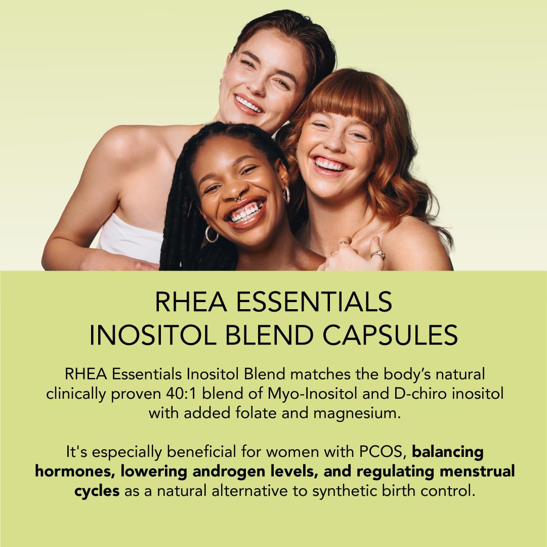 Rhea Myo-Inositol & D-Chiro Inositol for Women | 40:1 Ratio, Hormonal Balance & Ovarian Health | 30 Servings