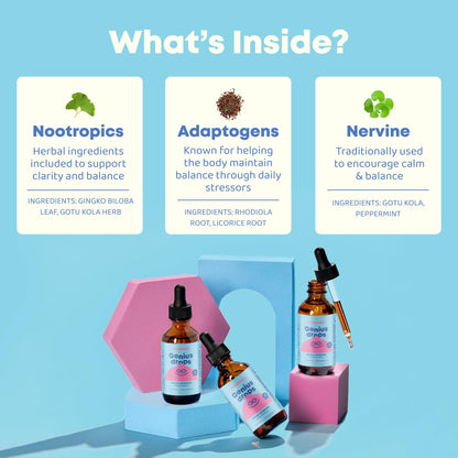 JoySpring Genius Drops for Kids – Clinically Proven Focus Supplement (1 fl oz, 30 Servings)