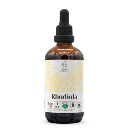 Rhodiola USDA Organic Alcohol-Free Extract – 4 oz Tincture (Rhodiola Rosea)