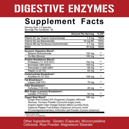 5% Nutrition Rich Piana Digestive Defender | Probio-75 & Digestive Enzymes | 120 Gelatin Capsules