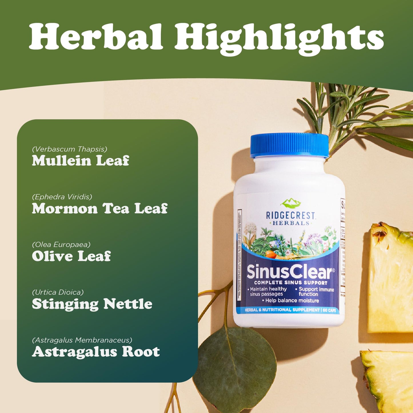 RidgeCrest SinusClear – Complete Sinus & Nasal Health (60 Veg Caps)