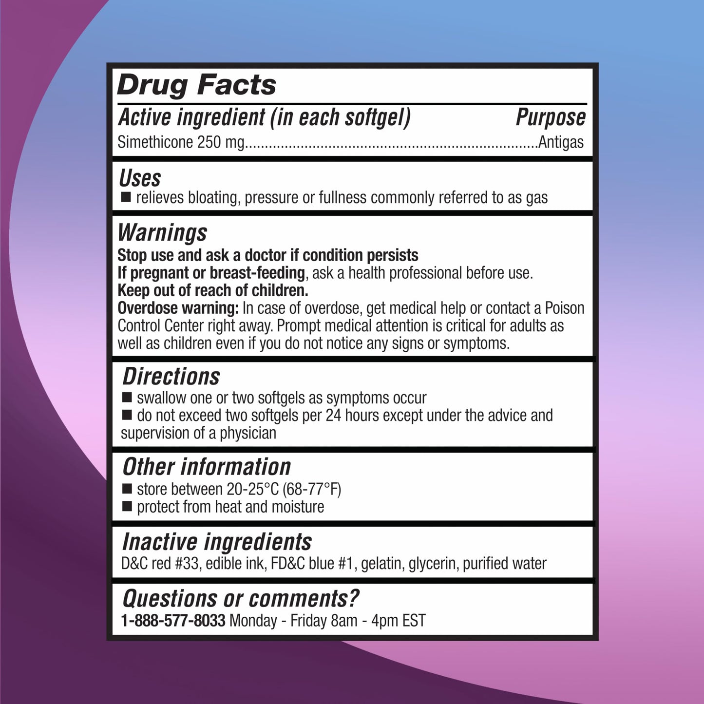 RIGHT REMEDIES Gas Relief Maximum Strength 250 mg Simethicone – 365 Softgels (Compare to Phazyme)