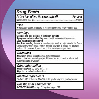 RIGHT REMEDIES Gas Relief Maximum Strength 250 mg Simethicone – 365 Softgels (Compare to Phazyme)