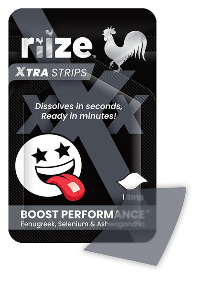 Riize Xtra Strips (30) - Fast-Dissolving Oral Strips with Ashwagandha & Fenugreek