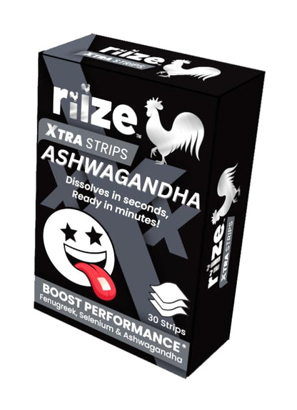 Riize Xtra Strips (30) - Fast-Dissolving Oral Strips with Ashwagandha & Fenugreek