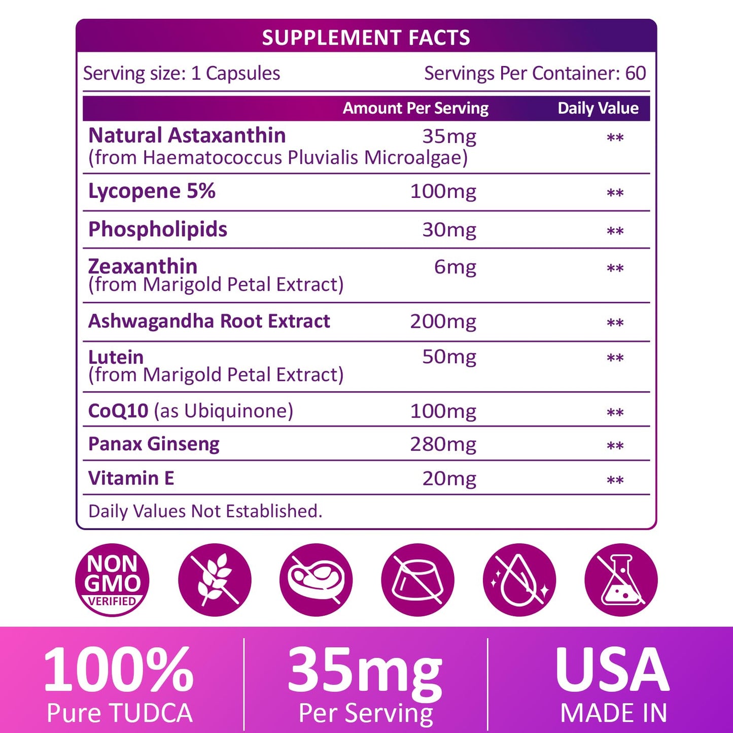 RimTuku Liposomal Astaxanthin 9-in-1 Complex with Ashwagandha, Lycopene & Zeaxanthin – Eye, Skin & Joint Health (60 Capsules)