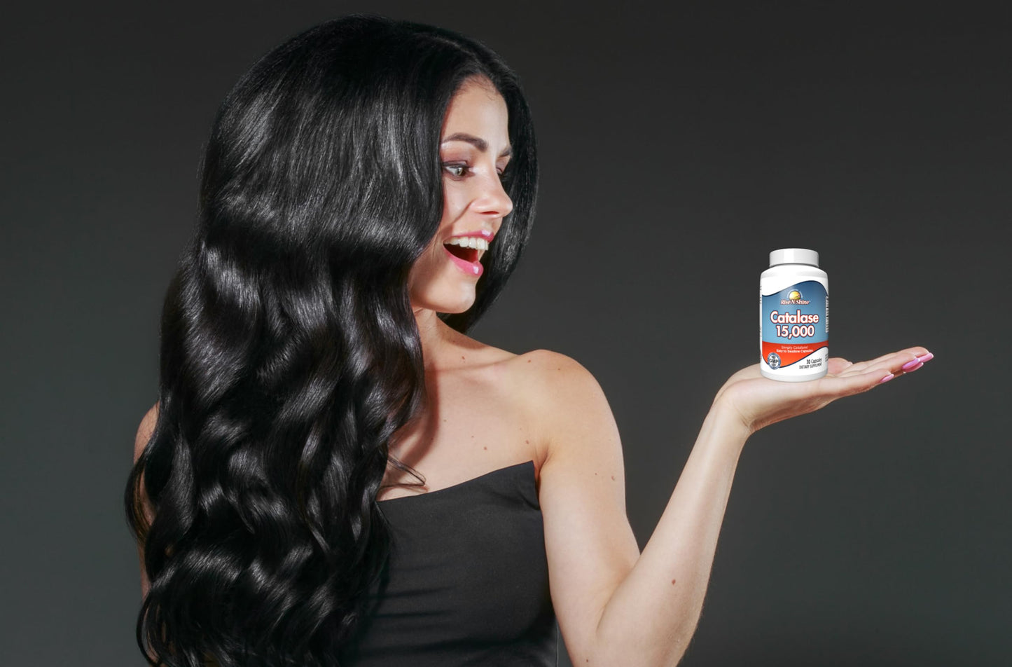 Rise-N-Shine Catalase Supplement 15,000 – Hair Health & Antioxidant Enzyme – 90 Capsules x 3 Bottles (90-Day Supply)