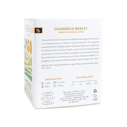 Rishi Chamomile Medley Tea – Organic Caffeine-Free Herbal Tea (15-Count Pack of 2)