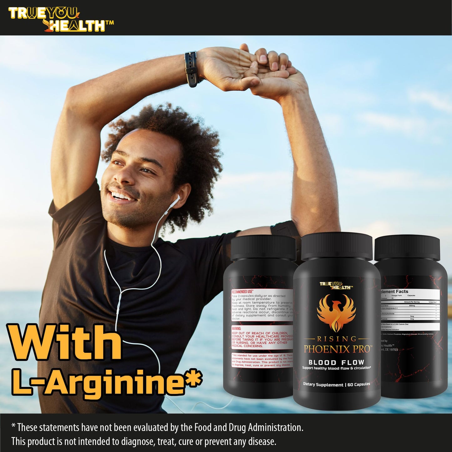 Rising Phoenix Pro – L-Arginine Blood Flow Supplement for Men | Best Circulation Support