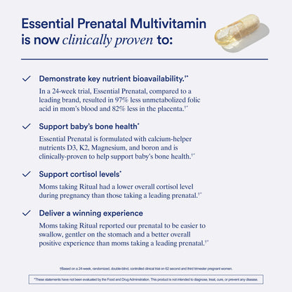 Ritual Essential Women Prenatal Multivitamin – Vegan, Non-GMO