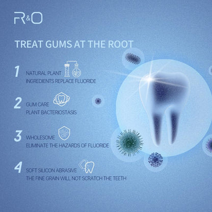 R&O Ginger Mint Fresh Toothpaste - 3.53 oz | Plaque Removal, Fresh Breath & Oral Comfort