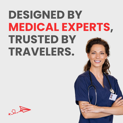 Roamwell Essential Travel Medicine Kit – TSA-Approved Weekender (16 Tablets)