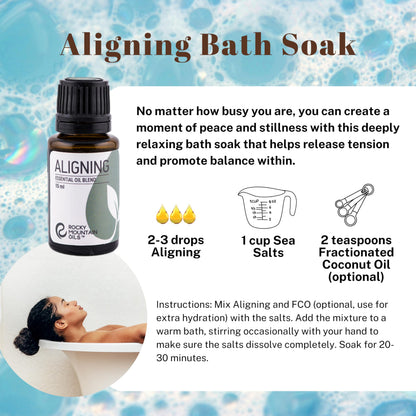 Rocky Mountain Oils Aligning Essential Oil Blend 15 ml – 100% Pure Essential Oils in Fractionated Coconut Oil (Pack of 2)