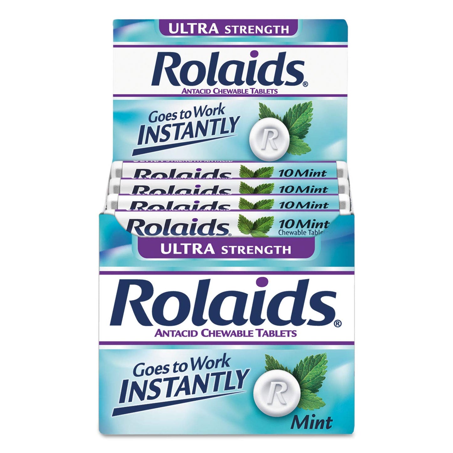 Rolaids R10034 Ultra Strength Mint Chewable Antacid Tablets – 120 Count (12 Rolls)