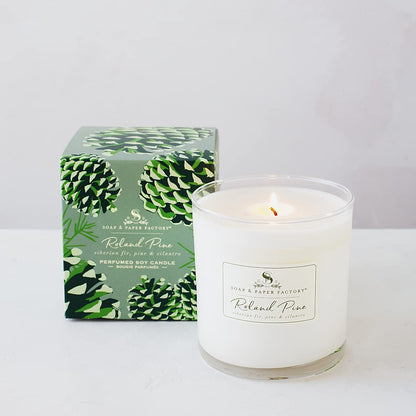 Roland Pine 9.5 oz Large Soy Candle | Soap & Paper Factory