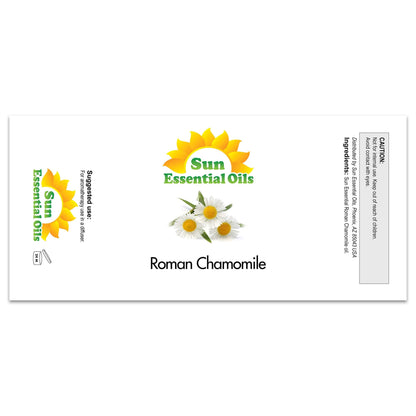 Sun Essential Oils Roman Chamomile Oil 4 oz for Diffuser & DIY Aromatherapy
