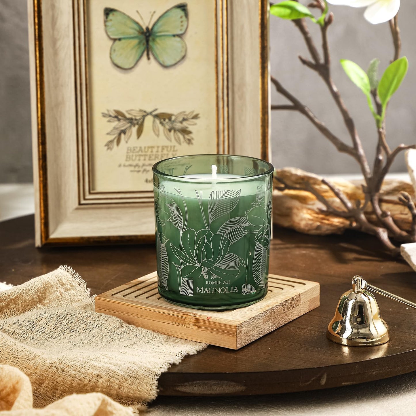 ROMIIE ZOI Magnolia Scented Candle – 6oz Soy Wax Jar