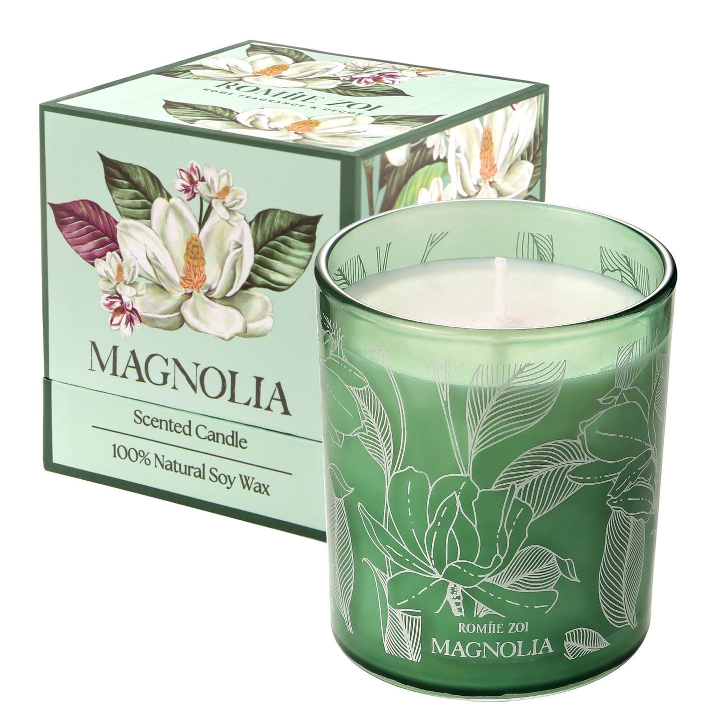 ROMIIE ZOI Magnolia Scented Candle – 6oz Soy Wax Jar