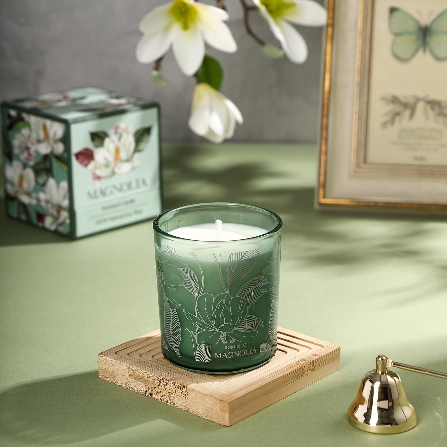 ROMIIE ZOI Magnolia Scented Candle – 6oz Soy Wax Jar