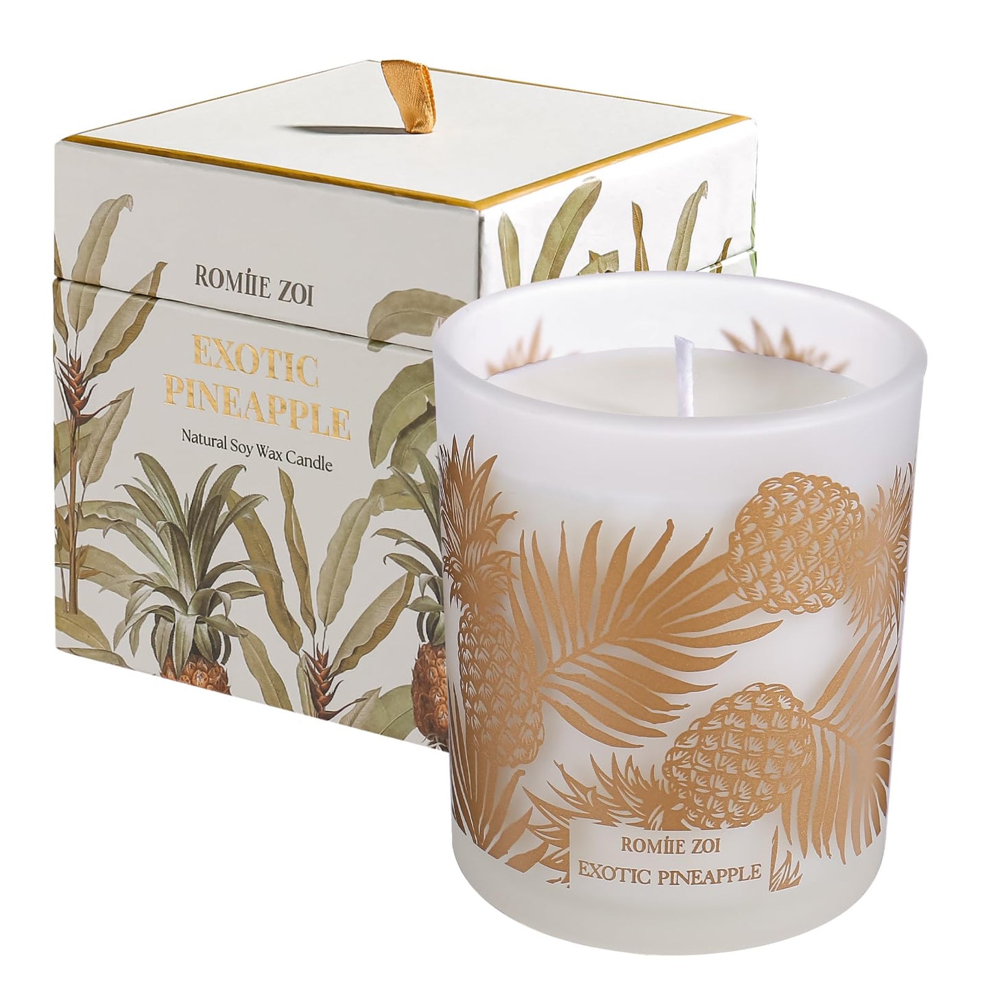 ROMIIE ZOI Pineapple Scented Candle | 6oz Soy Wax, Gifts for Women