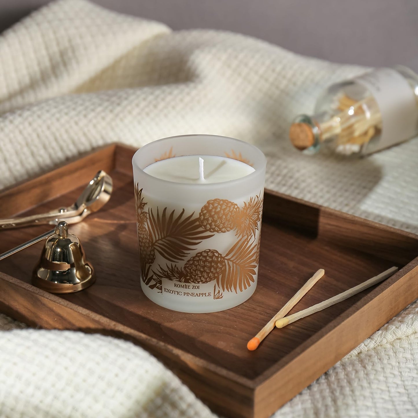 ROMIIE ZOI Pineapple Scented Candle | 6oz Soy Wax, Gifts for Women