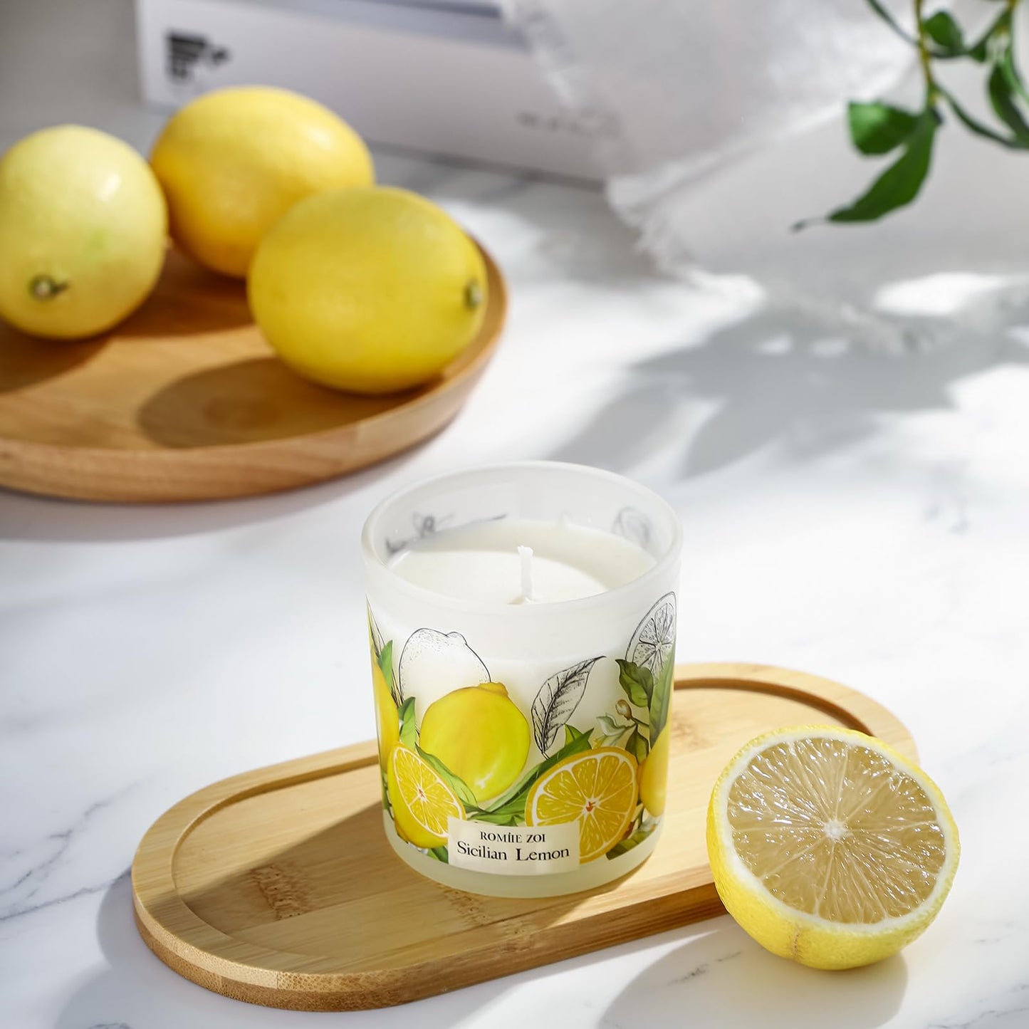 ROMIIE ZOI Scented Candle – Sicilian Lemon, 6oz Soy Wax Jar | Aromatherapy Home Gift