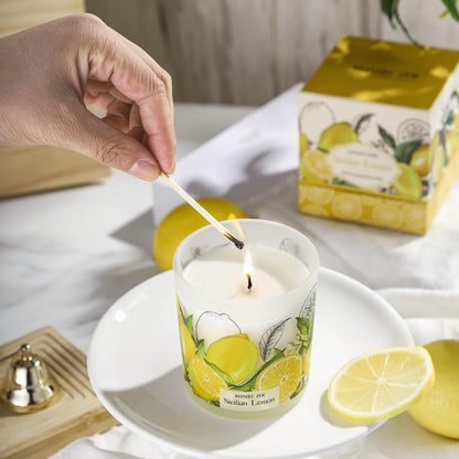 ROMIIE ZOI Scented Candle – Sicilian Lemon, 6oz Soy Wax Jar | Aromatherapy Home Gift