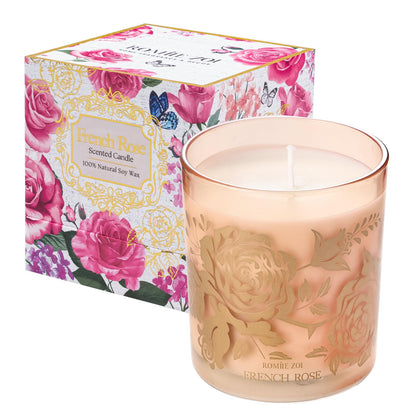 ROMIIE ZOI French Rose Scented Candle - 6oz Soy Jar | Gifts for Women