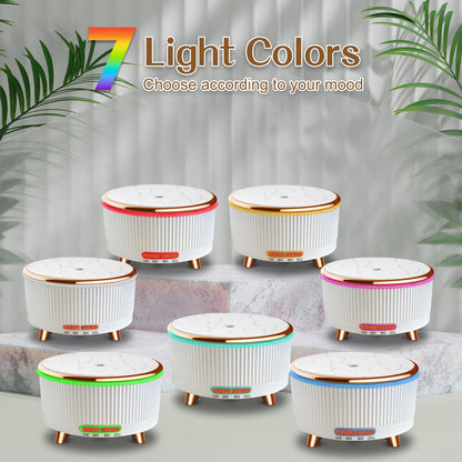 Roonbo 500ml Essential Oil Diffuser – 7-Color Lights, 3 Mist Modes, Auto-Off, White