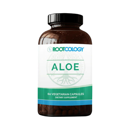 Rootcology Aloe Vera for GI Support by Dr. Izabella Wentz | 200:1 Whole Aloe Leaf Capsules - 60 Vegetarian Capsules