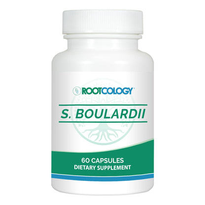 Rootcology by Dr. Izabella Wentz | S. boulardii Probiotic Capsules - Shelf-Stable 10 Billion CFU Saccharomyces | 60 Capsules