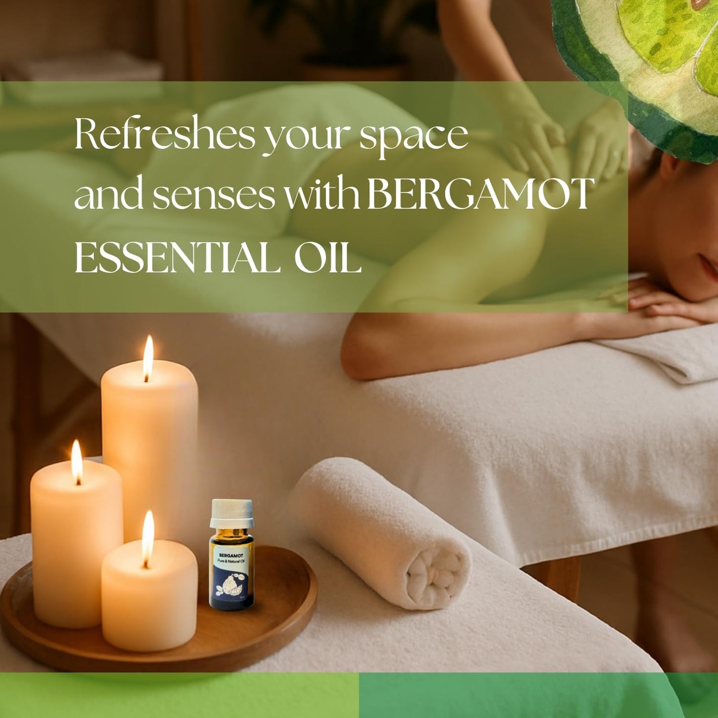 Roots & Above Bergamot Essential Oil 10ml — Pure & Natural for Aroma, Skin & Hair Care