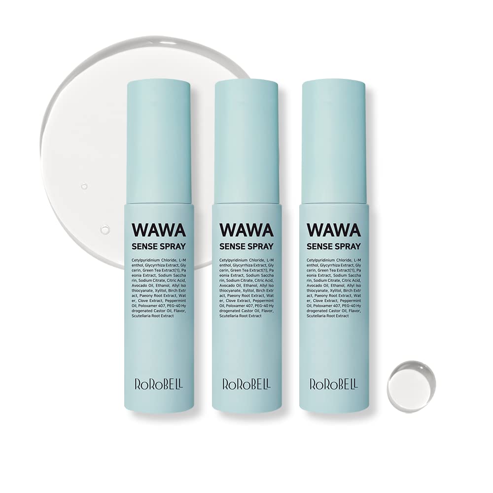 ROROBELL Wawa Sense Spray — Oral Care Mouth Freshener (3 x 1/3 oz)