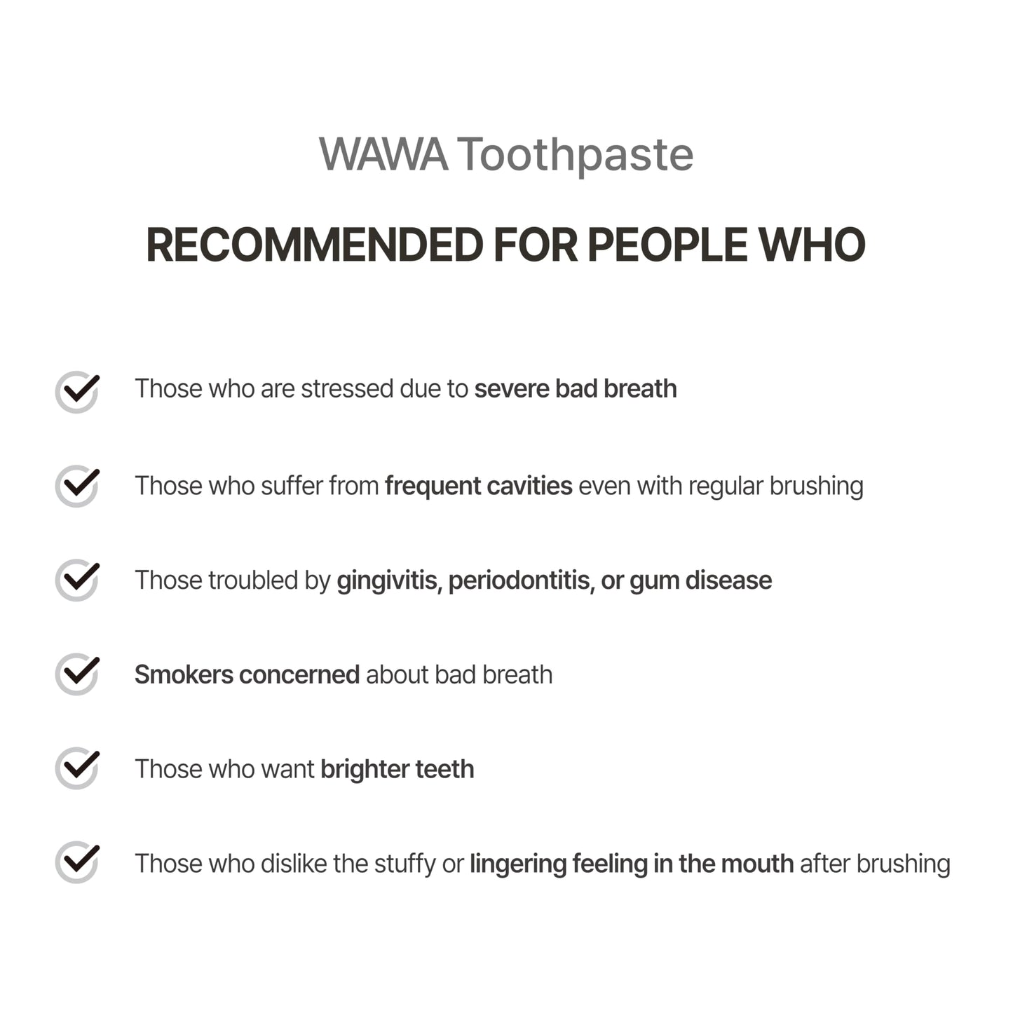 ROROBELL Wawa Toothpaste Made for My Boyfriend's Bad Breath, Sensitive Teeth, Improvement of Gum Problems/Peppermint Flavor/Made with Wasabi I 3.53 fl.oz (Pack of 3)