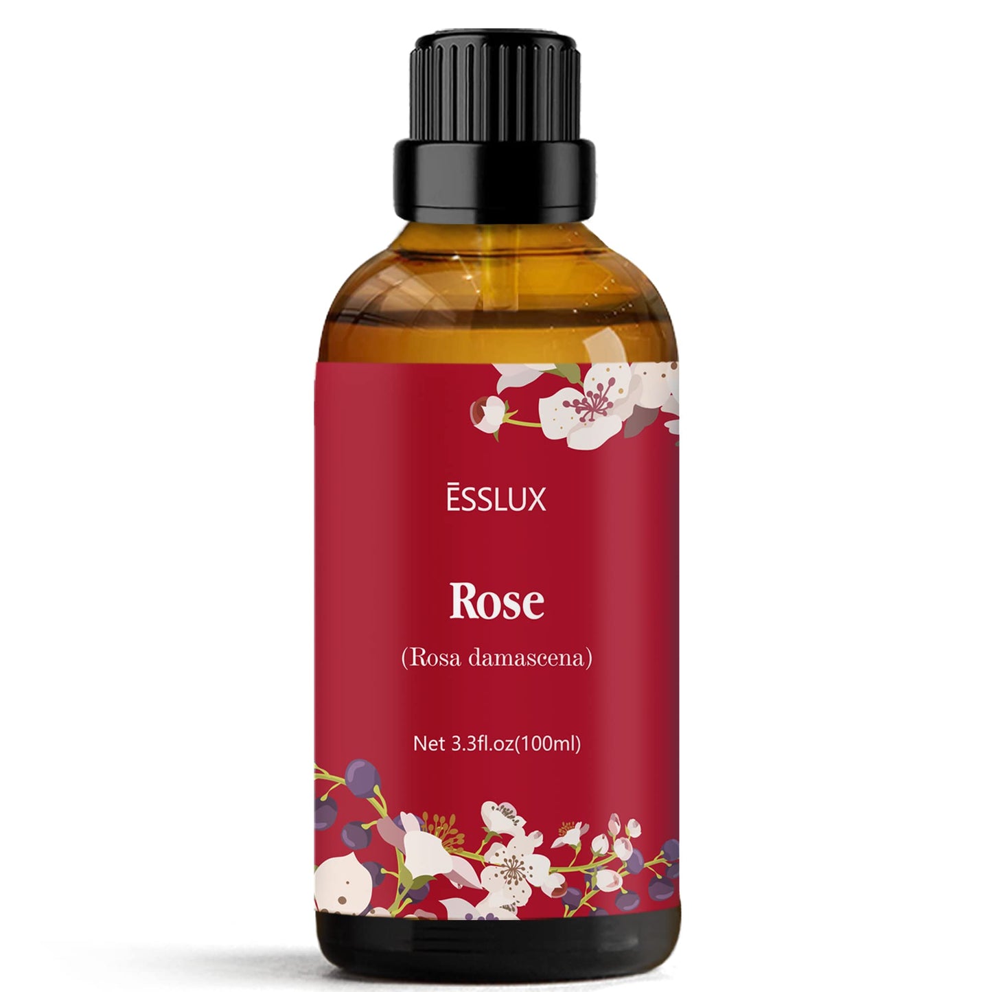 Rose Essential Oil 100ml – ESSLUX Aromatherapy for Diffuser, Massage, Candles