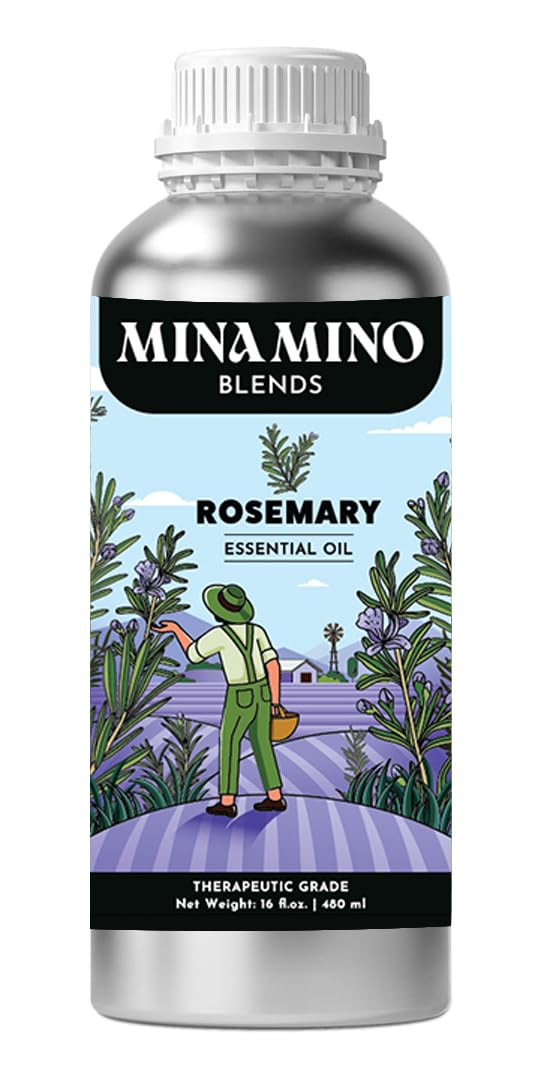 Rosemary Essential Oil 16 oz | 100% Pure & Natural | Aromatherapy & Diffuser | Minamino Blends