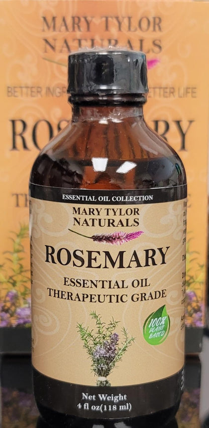 Rosemary Essential Oil (4 oz) Premium Therapeutic Grade – 100% Pure & Natural | Mary Tylor Naturals