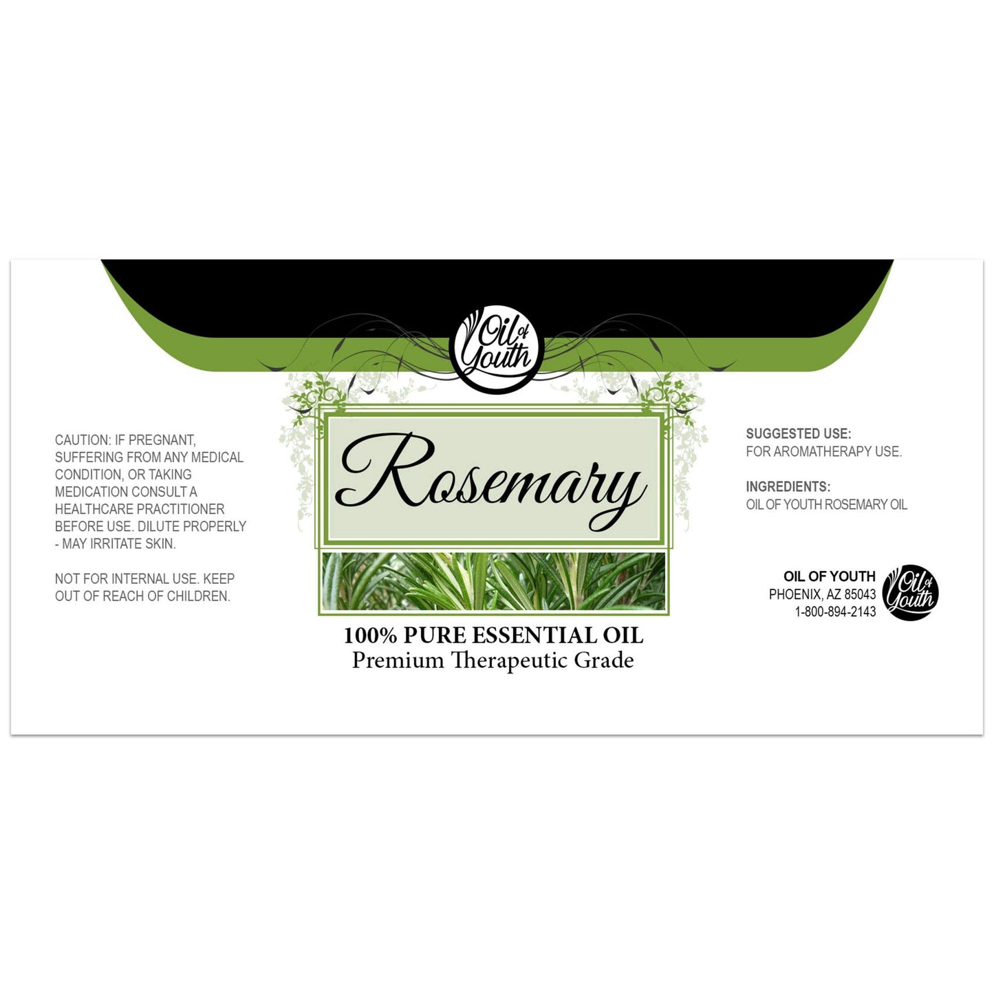 Oil of Youth 8oz Rosemary Essential Oil Bulk - Premium-Grade