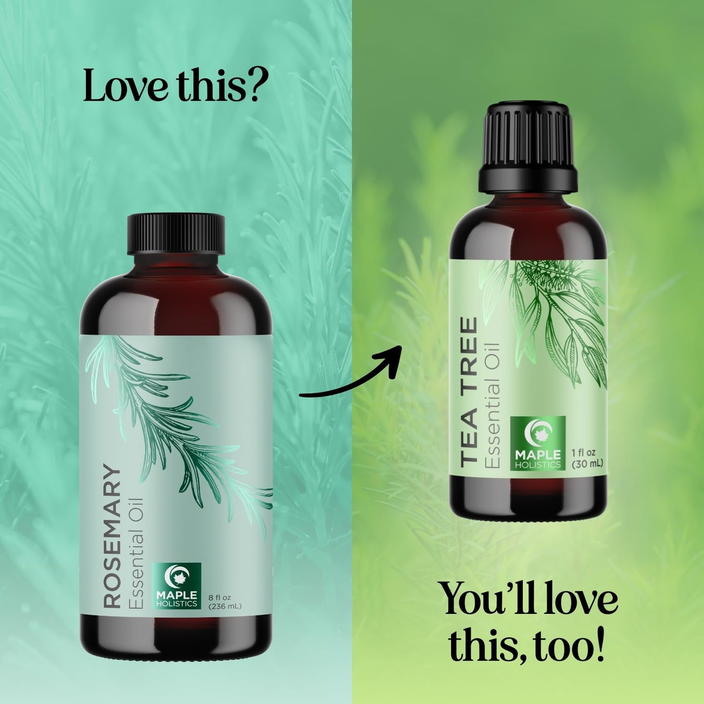 Pure Rosemary Essential Oil 8oz Bulk - Undiluted Rosemary Oil for Hair, Skin, Nails & Aromatherapy