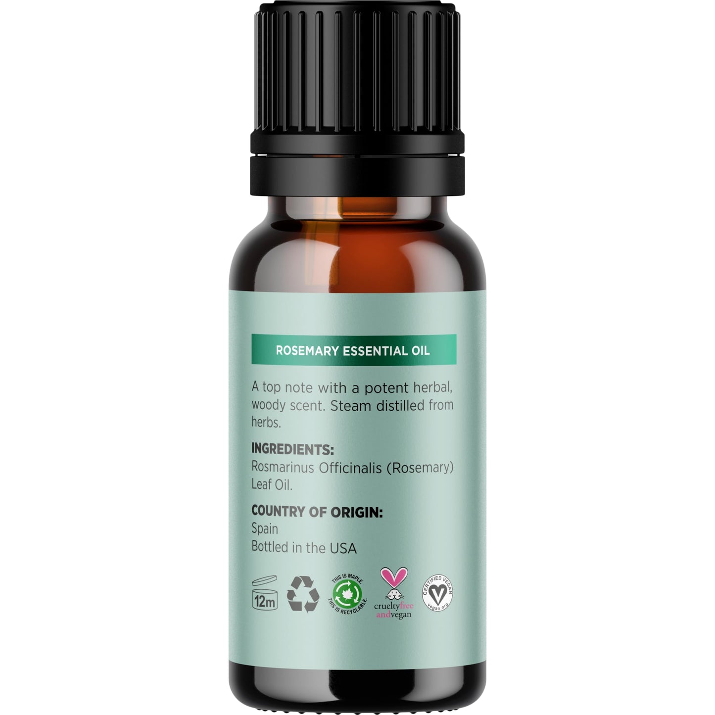 Pure Rosemary Essential Oil for Aromatherapy - Undiluted Rosemary Oil for Hair, Skin & Nails | Maple Holistics