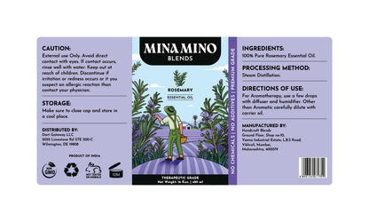 Rosemary Essential Oil 16 oz | 100% Pure & Natural | Aromatherapy & Diffuser | Minamino Blends