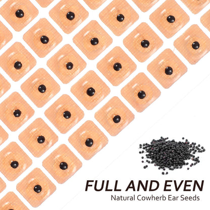 ROSENICE 600 Counts Vaccaria Ear Seeds Kit – Disposable Ear Seeds for Acupressure (10 Sheets)