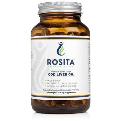 Rosita Extra Virgin Cod Liver Oil Softgels – 90 Count | Rosita Real Foods