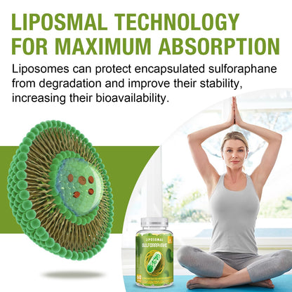 Rosmolo 800 mg Liposomal Sulforaphane | Dual-Delivery, Full-Spectrum Broccoli Extract, 180 Softgels