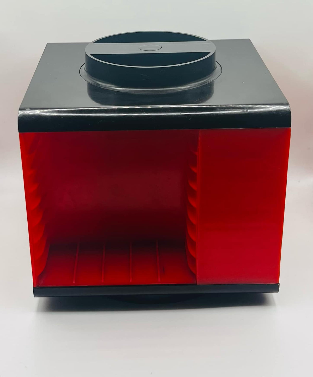 Retro Red Rotating Audio Cassette Holder