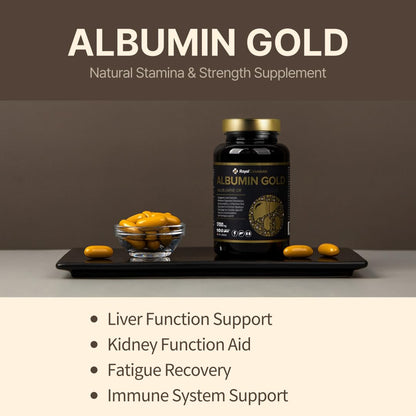 Royal Canadian Albumin Gold 1700mg | Liver Function | Kidney Function | Fatigue Recovery | Immune System (200 x 1700mg Capsules)